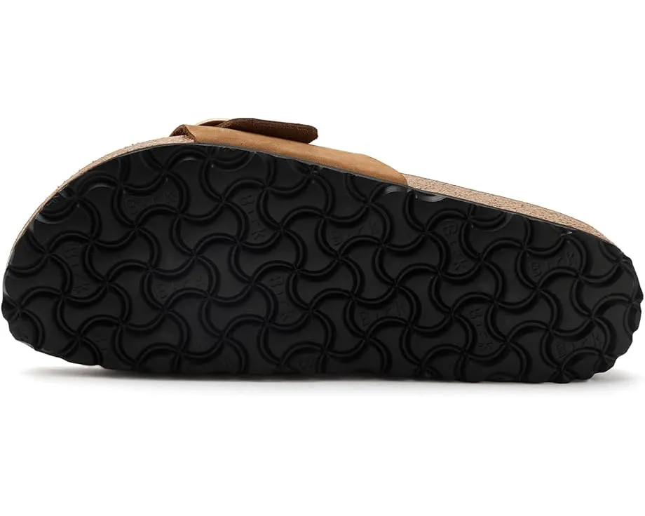 Birkenstock сандалии Madrid Big Buckle с цветочным принтом на стельке из нубука Mink
