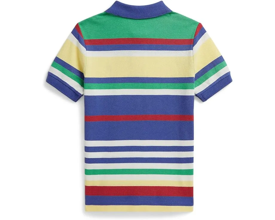 Поло Polo Ralph Lauren из хлопковой сетки в полоску для малышей и детей младшего возраста