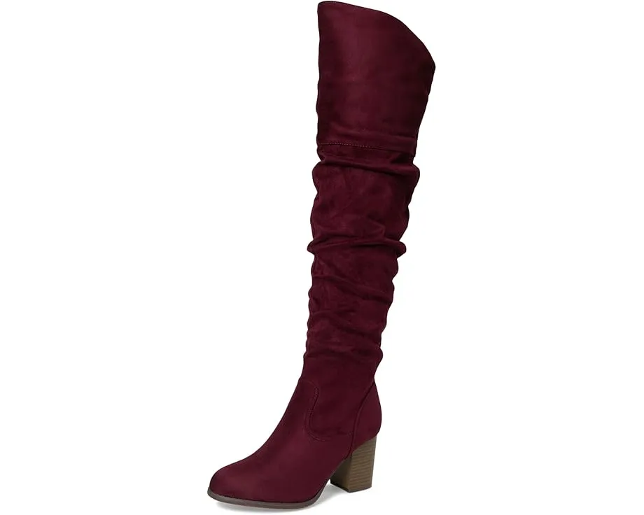 Journee Collection сапоги Kaison с плиссировкой и высоким голенищем