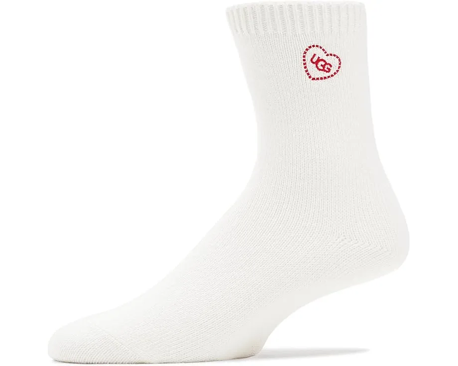 Носки UGG Rib Knit Slouchy Quarter Love с вышитым сердцем