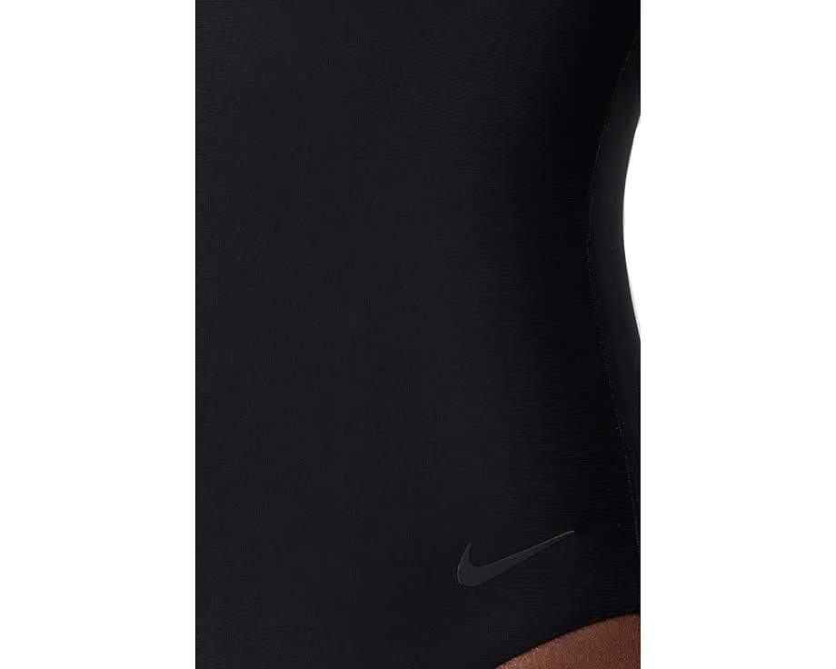 Цельный купальник Nike Hydralock Luxe V-neck с технологией Dri-FIT и защитой UPF 40+
