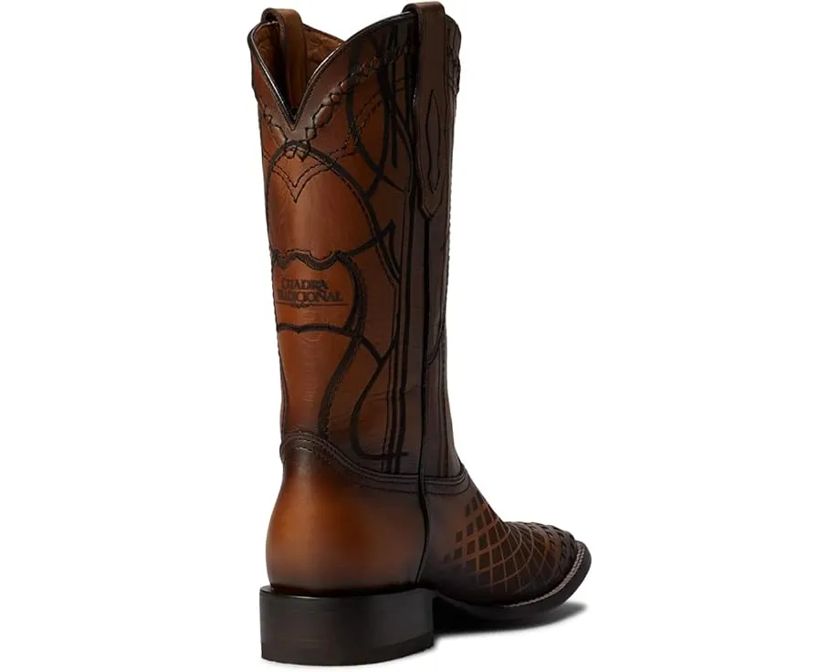 Ковбойские сапоги Cuadra CU500 из кожи с плоским носком и логотипом