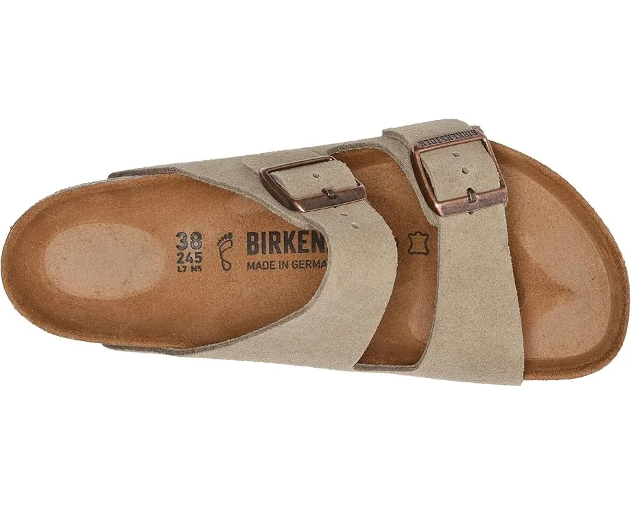 Сандалии Birkenstock Arizona из замши с пробковой стелькой