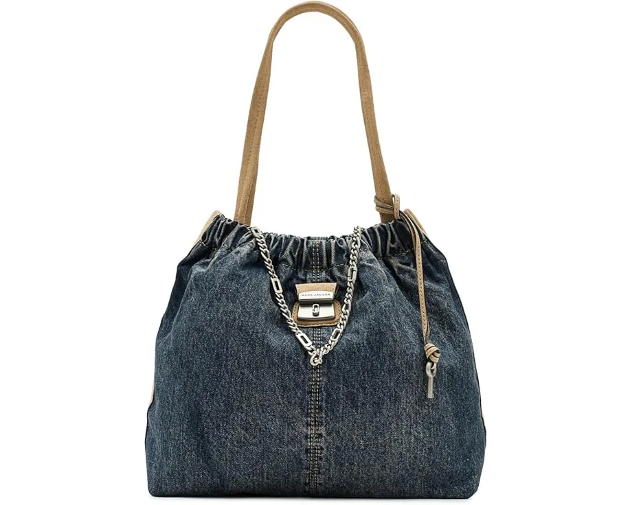 Сумка тоут The Denim Suede Cristina из денима с замшевой отделкой Marc Jacobs