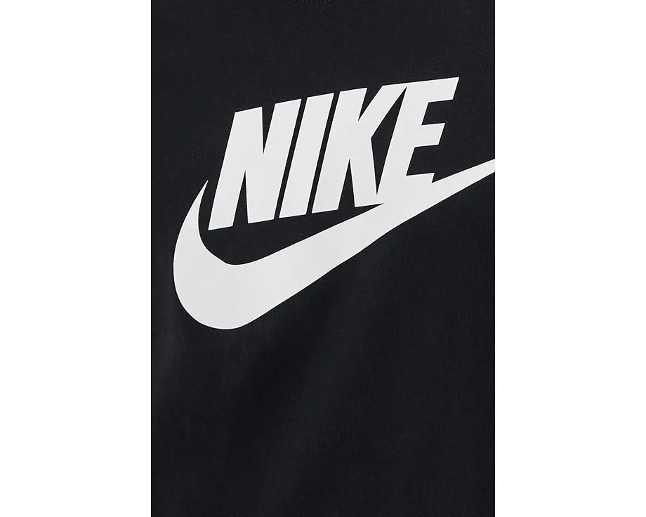Футболка Sportswear с длинным рукавом и логотипом Icon Futura Nike черная с белым принтом