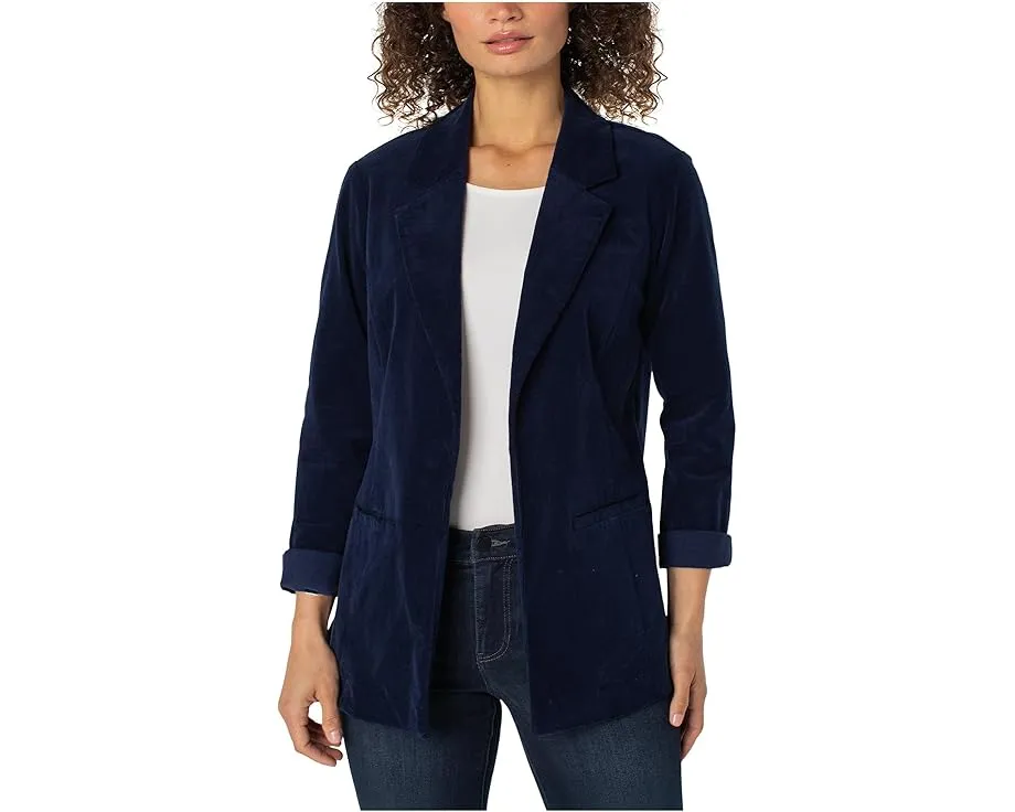 Блейзер Liverpool Los Angeles Boyfriend из вельвета насыщенного синего цвета