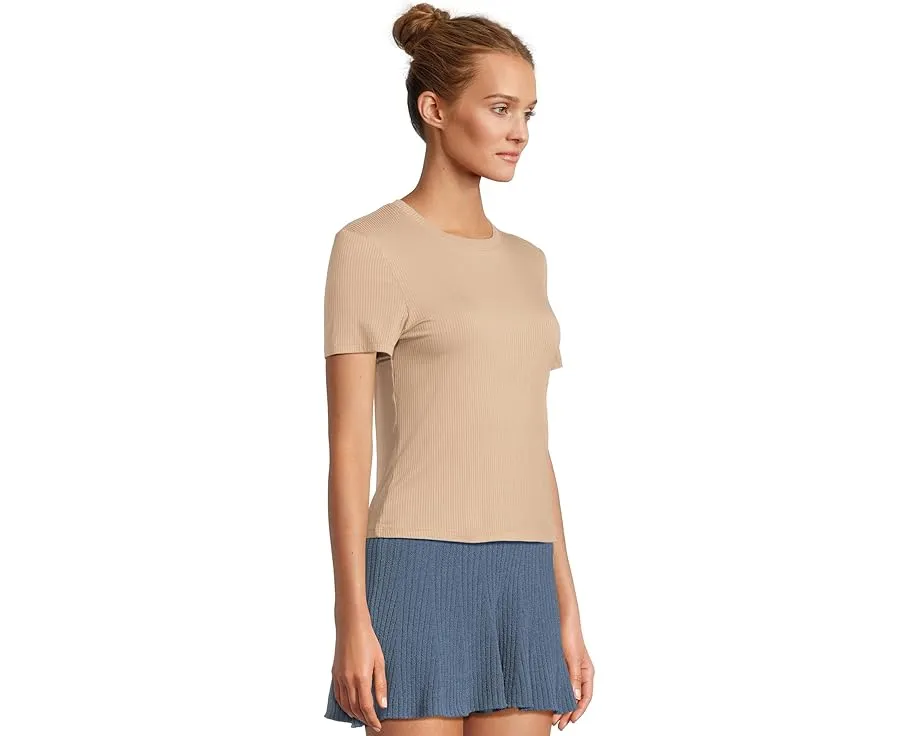 Футболка UGG Miriam Baby Tee Rib с ребристой структурой и логотипом