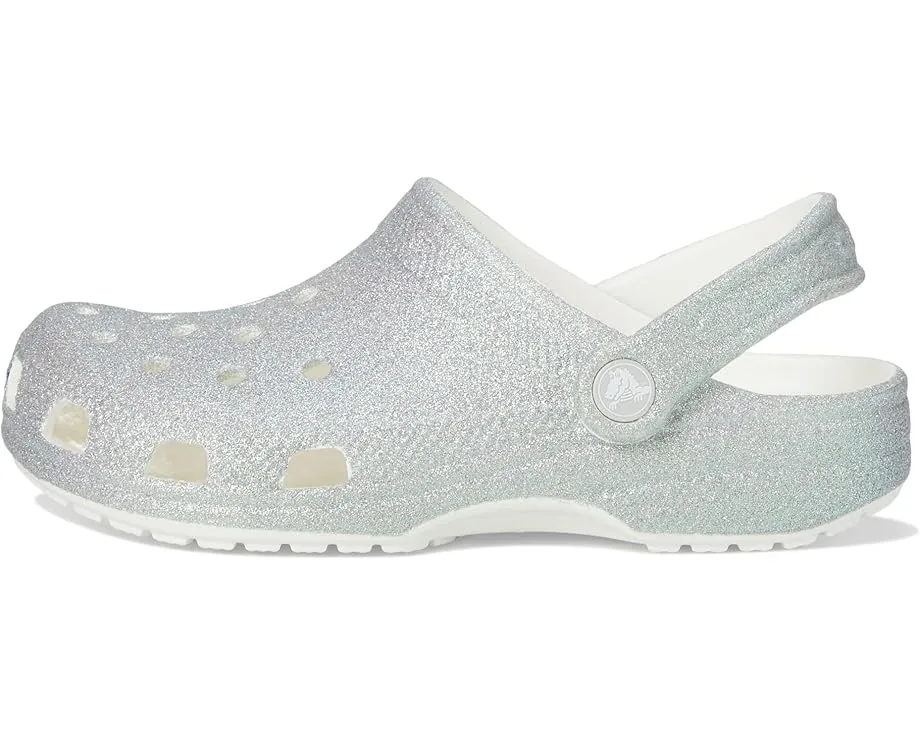 Crocs Classic Glitter Clogs детские блестящие сабо с пайетками