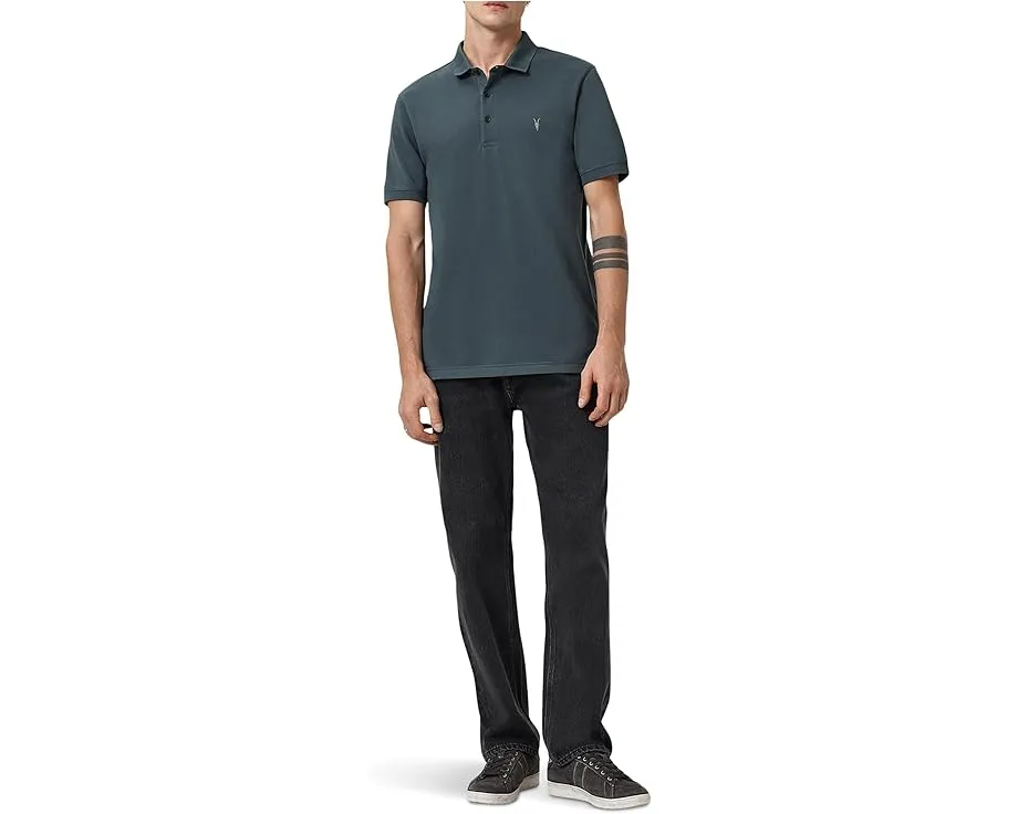 Повседневное поло Reform Short Sleeve от AllSaints на молнии с вышивкой Ramskull