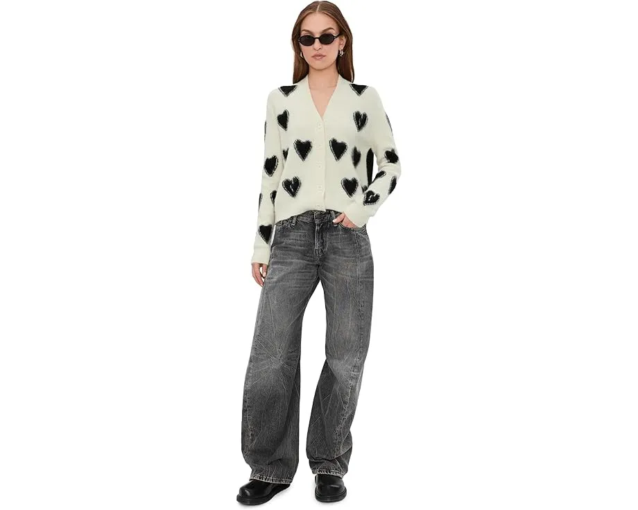 Кардиган AllSaints Scatter Heart Cardi с принтом в виде сердец