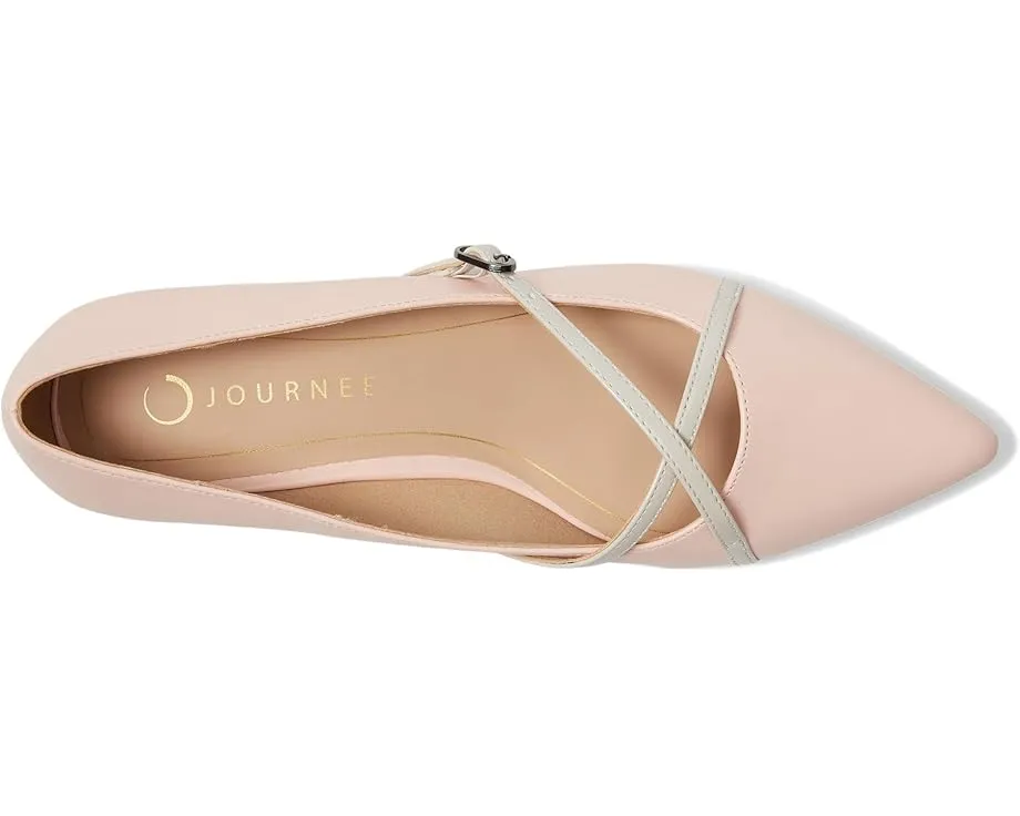 Туфли Camby на устойчивом каблуке с перекрестными ремешками и заостренным носком