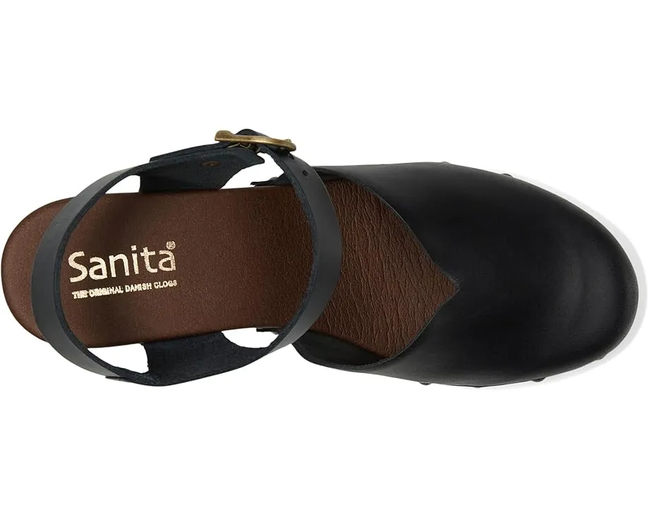 Сандалии Sanita Solaima на каблуке с регулируемой застежкой и поддержкой свода