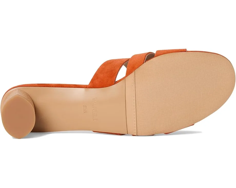 Сандалии Vaneli Heidi с плетеным нубуком и каблуком из дерева