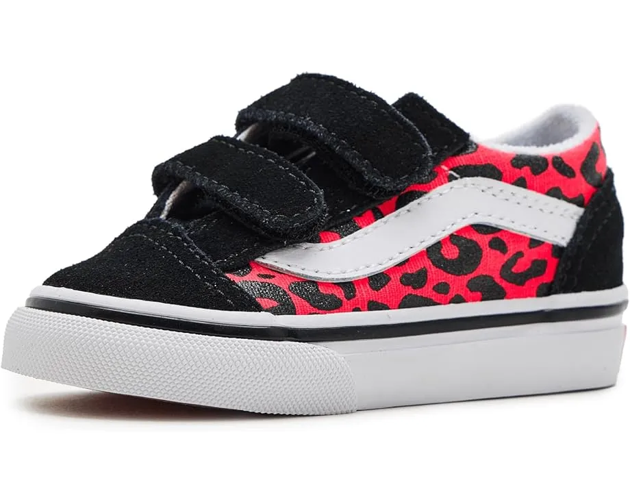 Vans Kids Old Skool V детские кеды с боковой полосой и липучками