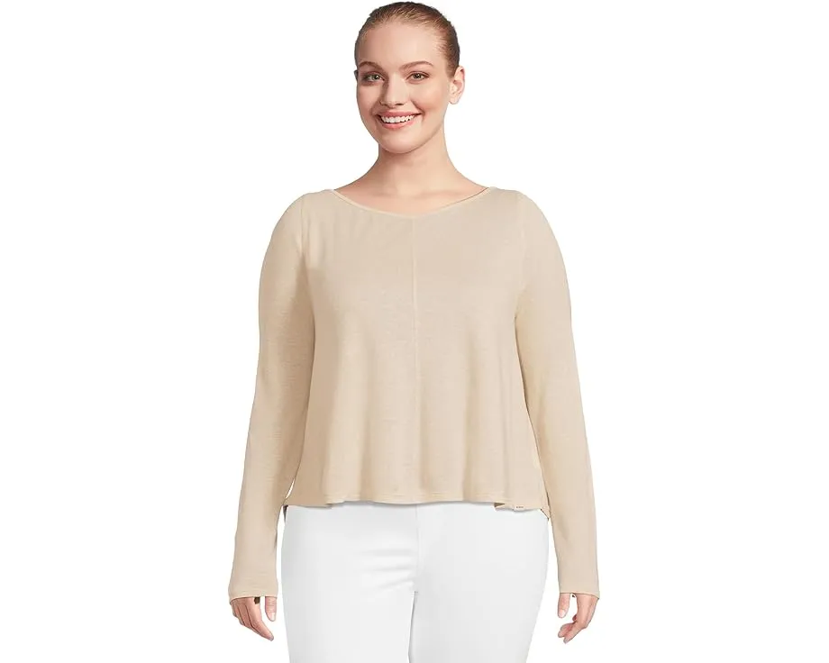 Длинная блуза Prana New Moon с лодочкой и открытой спиной из смеси конопли