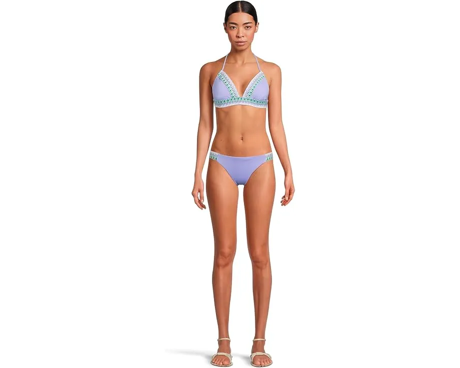 BECCA топ Fiesta Avery Halter на завязках с плетеной отделкой и съемными чашками