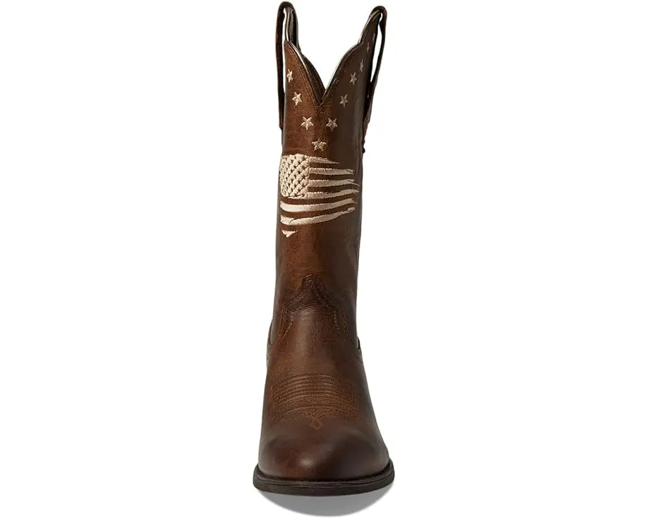 Ковбойские сапоги Ariat Heritage R Toe Liberty StretchFit с тиснением и подошвой Duratread