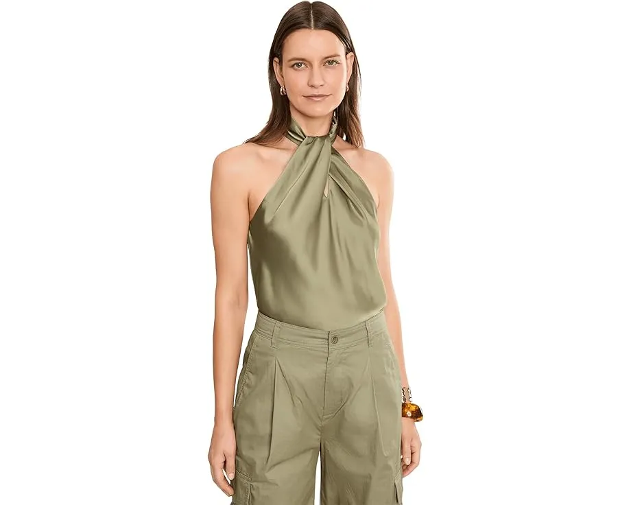 Блуза халтер с закруткой спереди Lauren Ralph Lauren