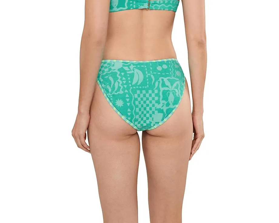 Плавки Daria с винтажным принтом и высокой линией бедра для удлинения силуэта