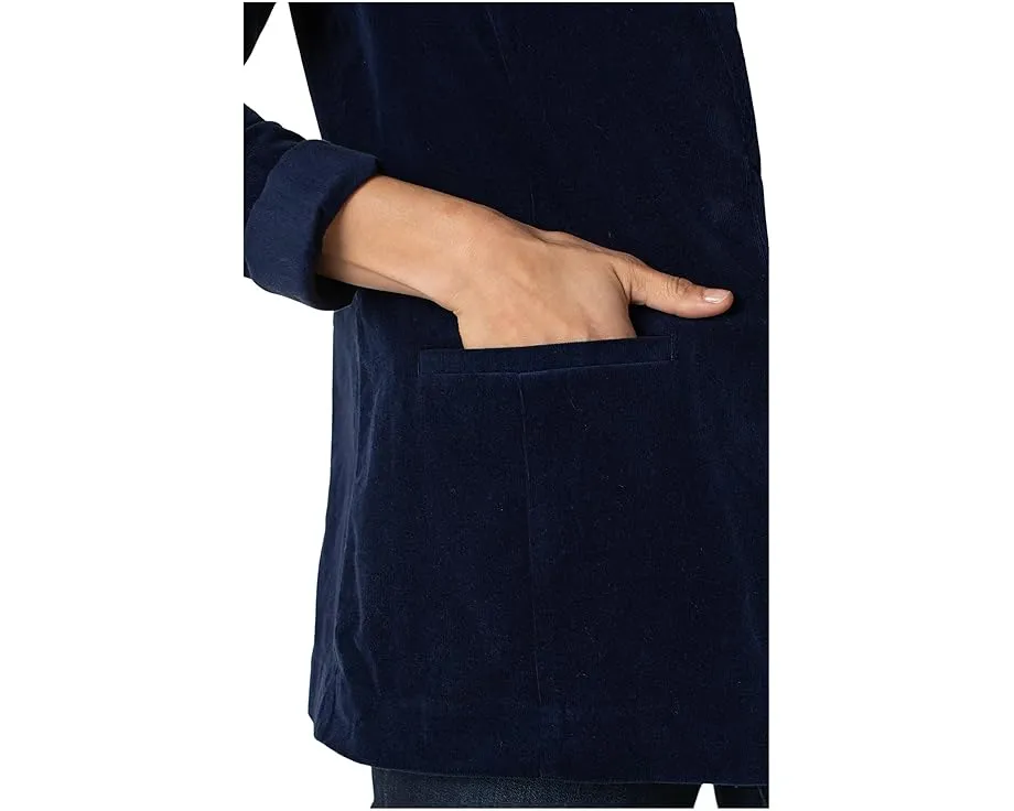 Блейзер Liverpool Los Angeles Boyfriend из вельвета насыщенного синего цвета