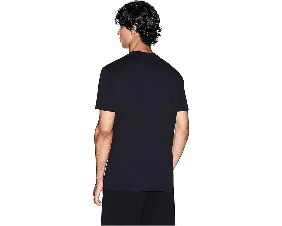 Хлопковая футболка Armani Exchange с золотыми деталями