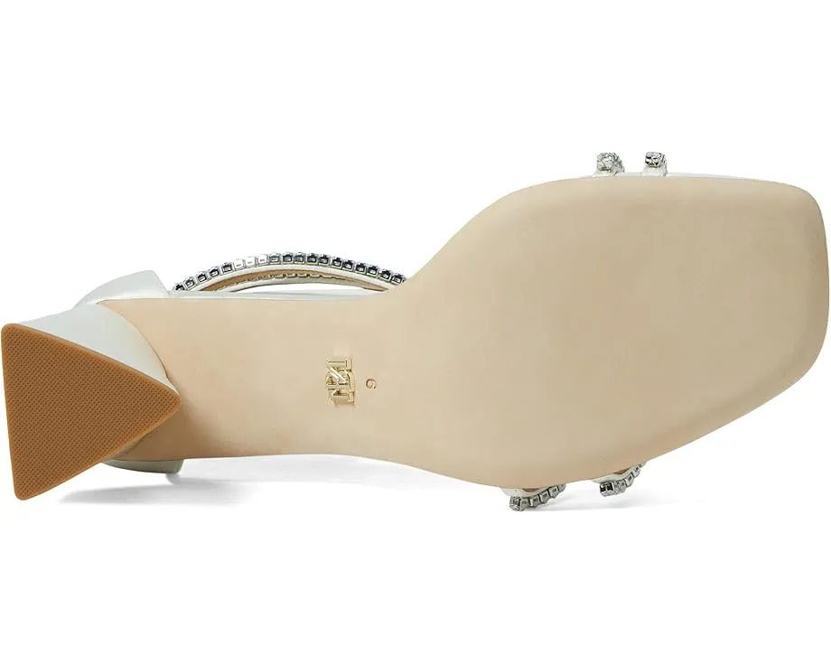 Сандалии Badgley Mischka Lillie с кристаллами на бретелях и квадратным носком