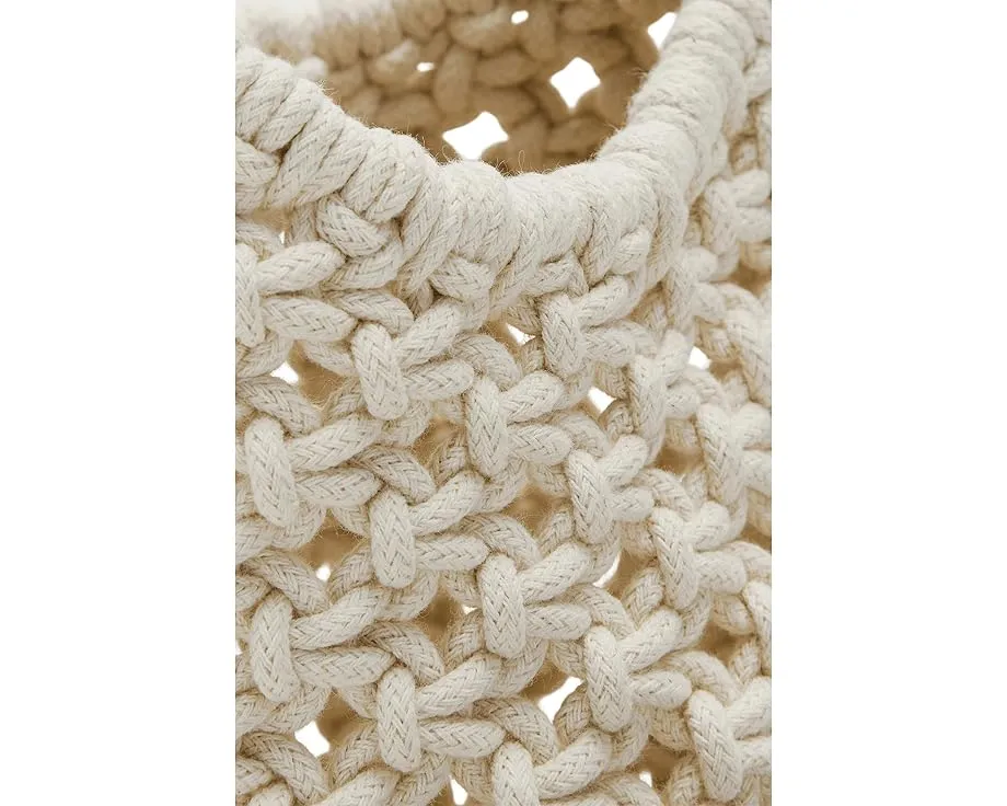 Маленькая сумочка-пудреница Small Rope Pouchette из макраме с бусинами Madewell