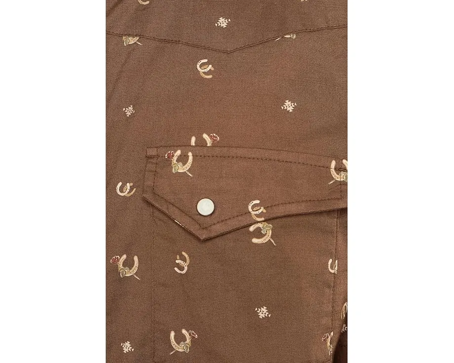 Рубашка Pendleton Laramie с коротким рукавом в цвете Horseshoe Brown