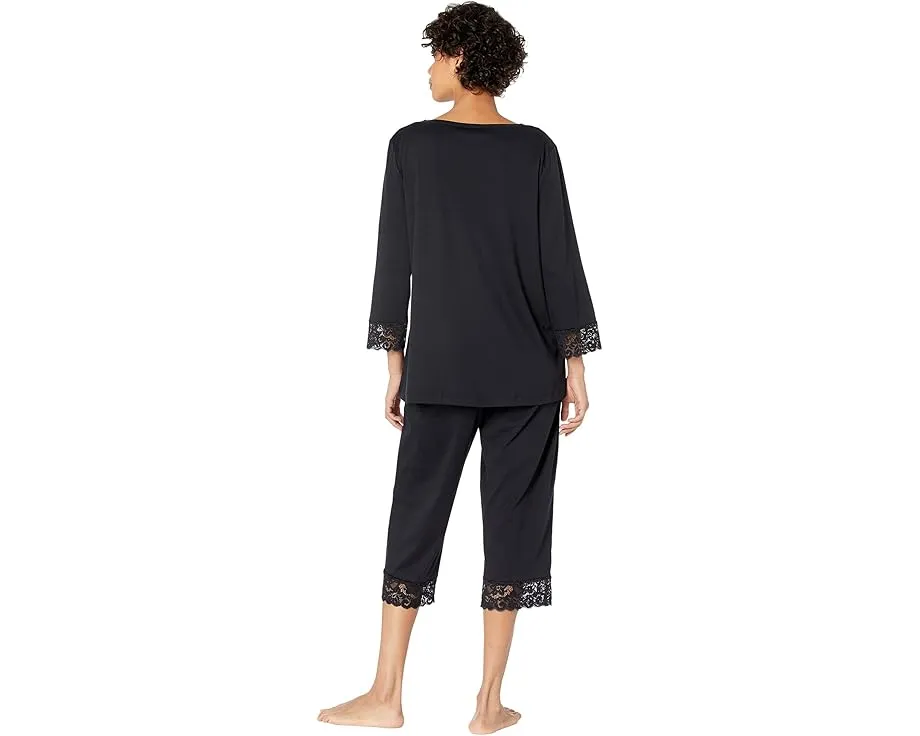 Hanro Moments Комплект пижамы с коротким топом и шортами с кружевной отделкой