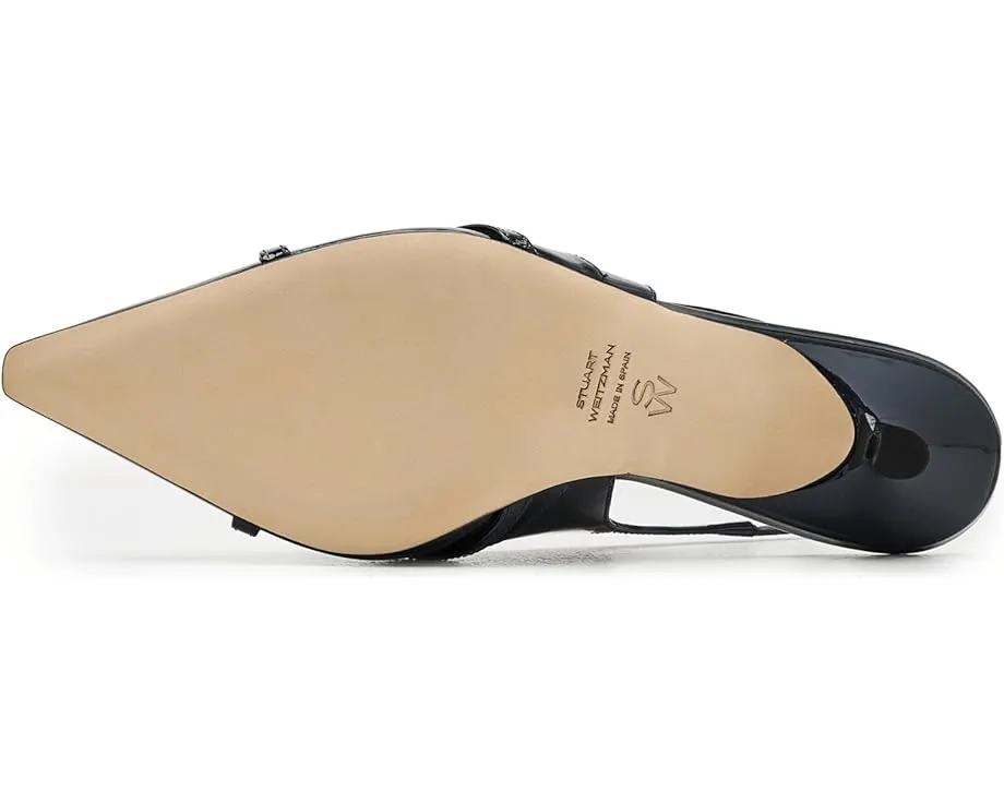 Туфли Stuart Weitzman Georgie Slingback 50 из лакированной кожи с острым носом