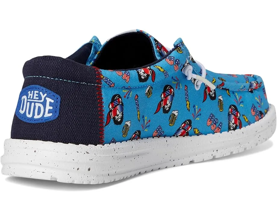 Кроссовки Hey Dude Wally Americana Party с принтом и эластичными шнурками
