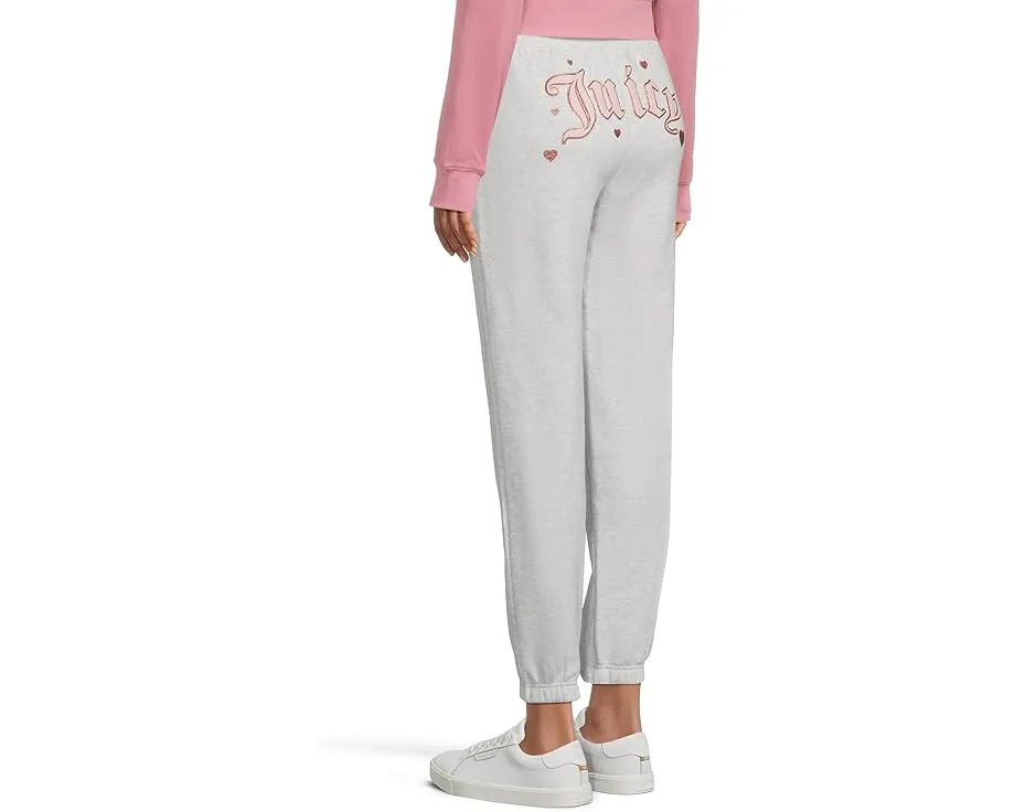 Теплые спортивные штаны Juicy Couture из флиса с логотипом на спине