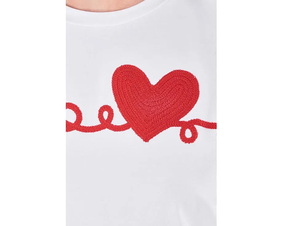 Футболка Elliott Lauren Heart's Desire с коротким рукавом и вышивкой в виде сердца