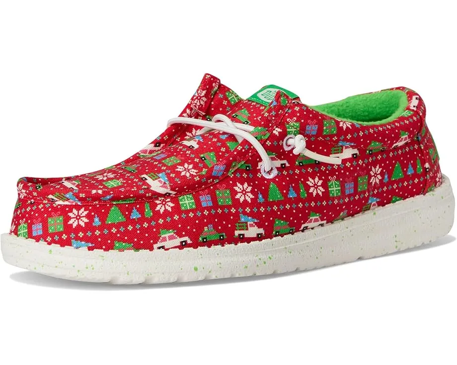 Hey Dude Kids Wally Holiday Sweater детские лоферы с новогодним принтом