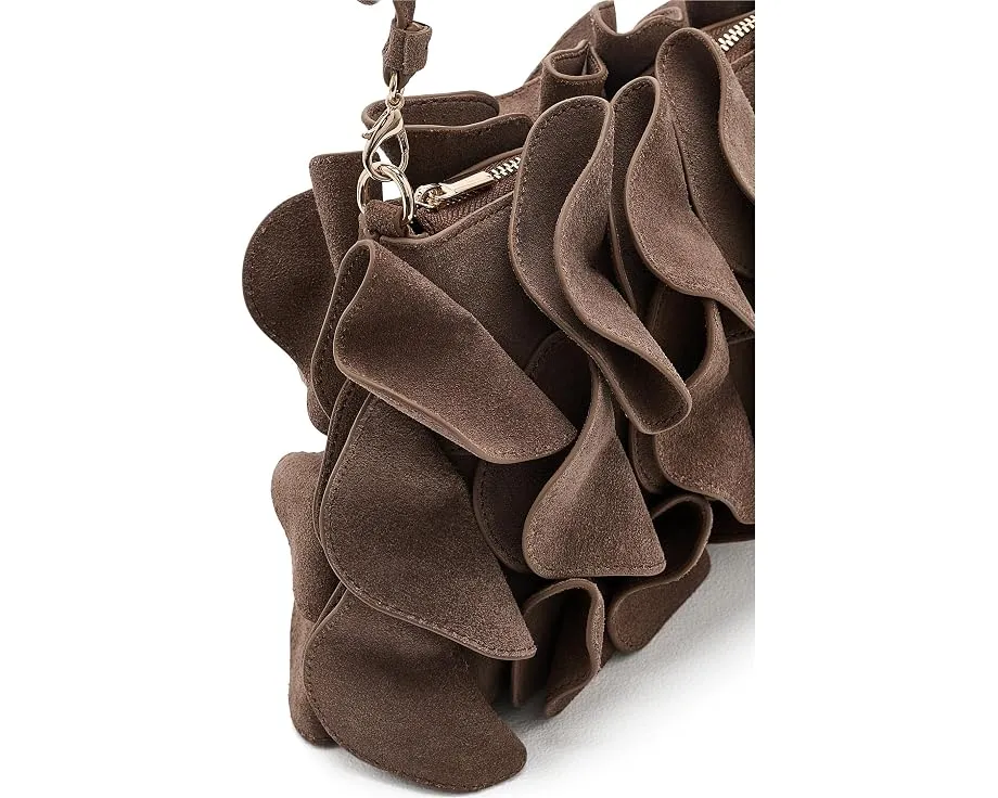 Замшевая сумка-клатч в виде цветка Suede Flower Clutch Bag FARM Rio