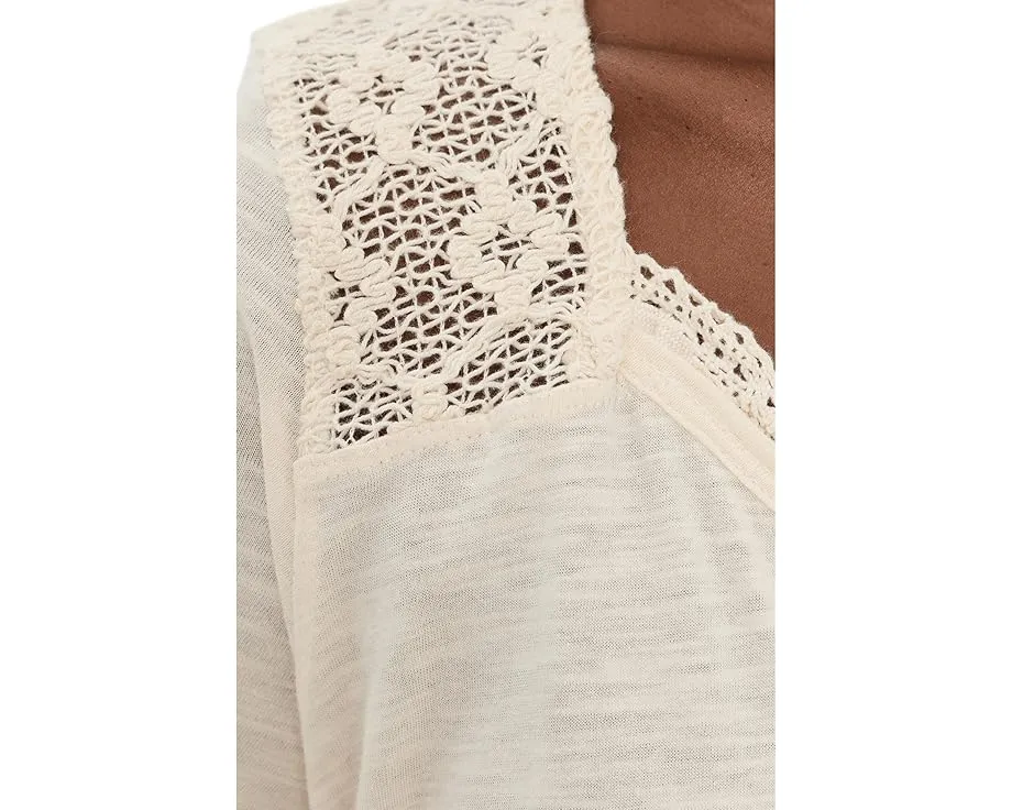 Хенли Free People We The Free Heirloom с кружевными вставками