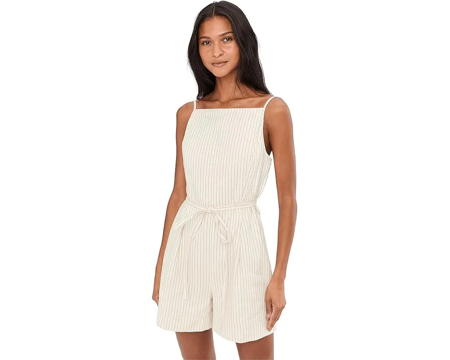 Madewell Smock Back Romper-Cotton Polyester с квадратным вырезом и регулируемыми бретелями