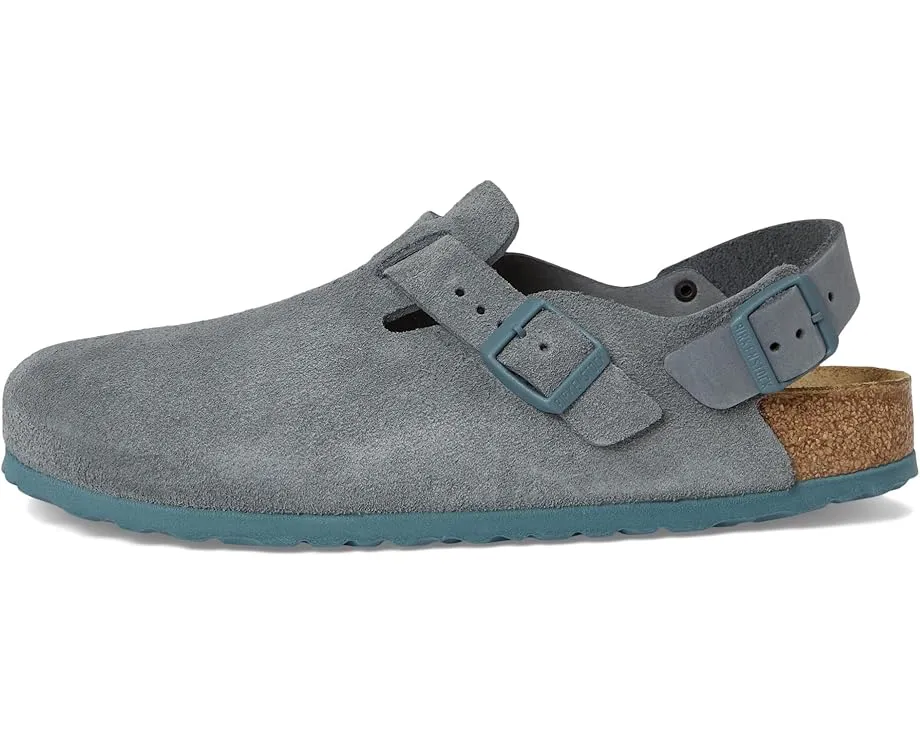 Клоги Birkenstock Tokio из замши с задним ремешком на пряжке