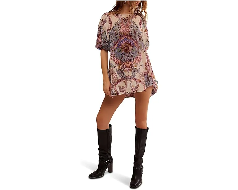 Туника Maye из бархата с принтом и отверстием на спине от Free People