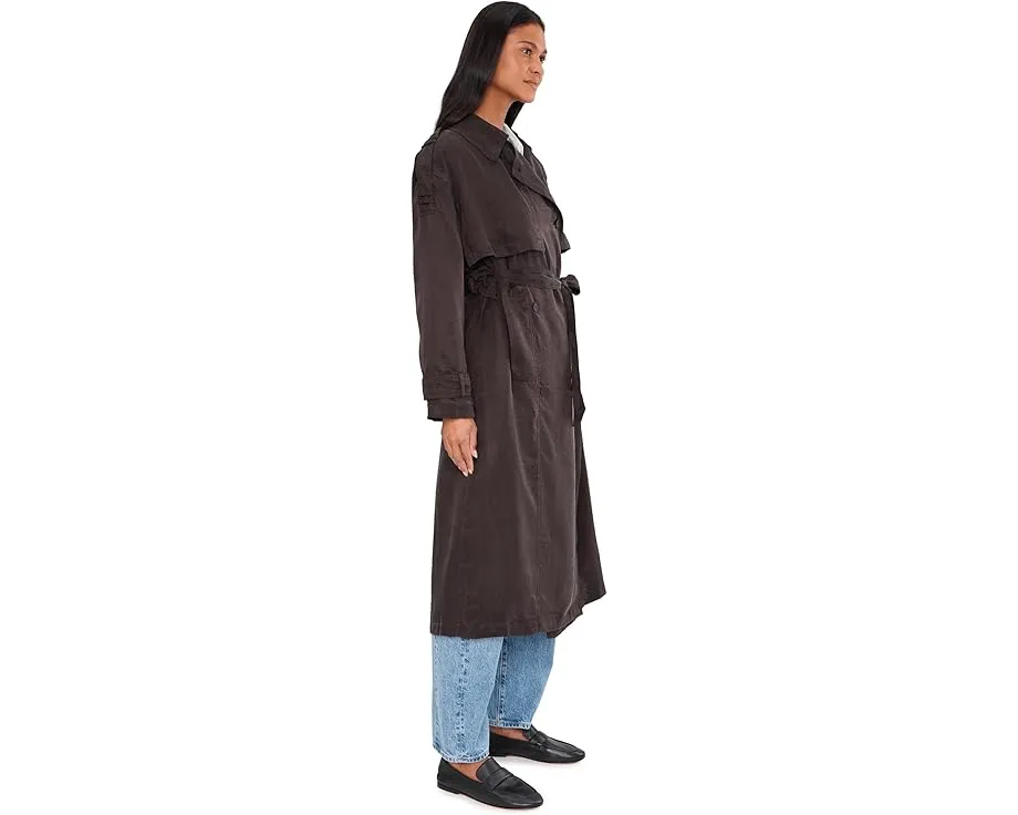 Тренч AllSaints Linnie с поясом и отложным воротником из лиоцелла