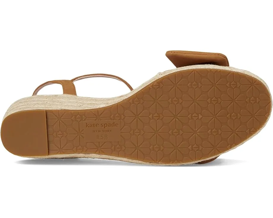 Kate Spade New York сандалии Leandra на танкетке с бантом и ремешком