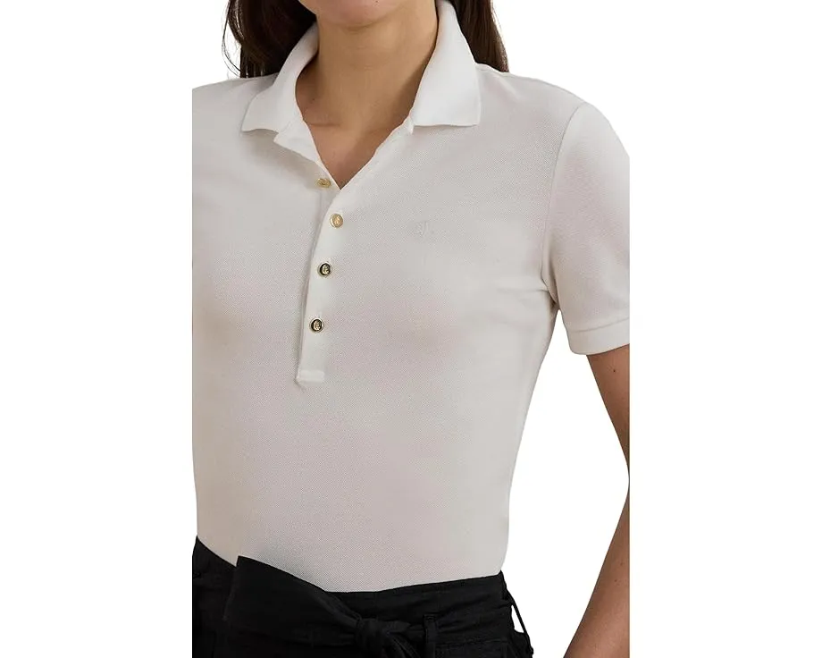 Поло из пике приталенного кроя Lauren Ralph Lauren Petite
