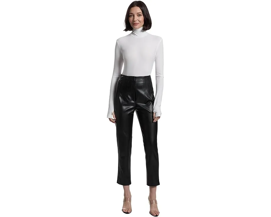 Боди с длинным рукавом и воротником-стойкой Norma Kamali с принтом