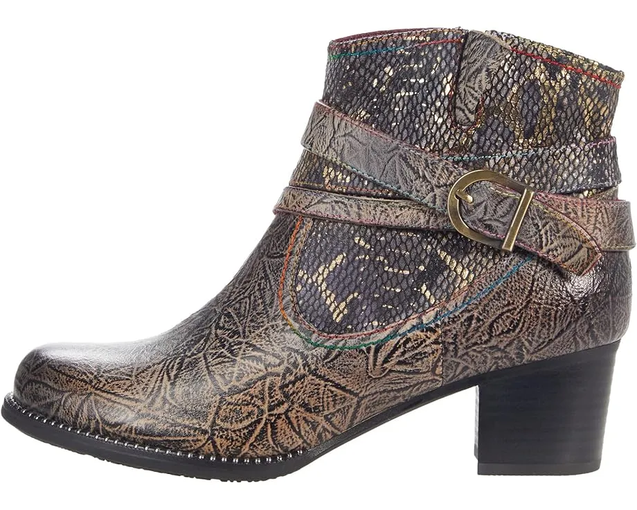 Ботильоны L'Artiste by Spring Step Zhamsha-Shine с ручной росписью и двойной пряжкой
