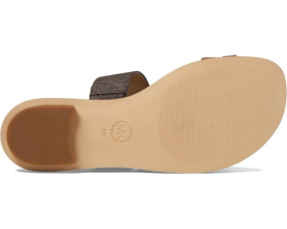 Шлепанцы MICHAEL Michael Kors Vera Flat Thong с амулетом и эластичной вставкой