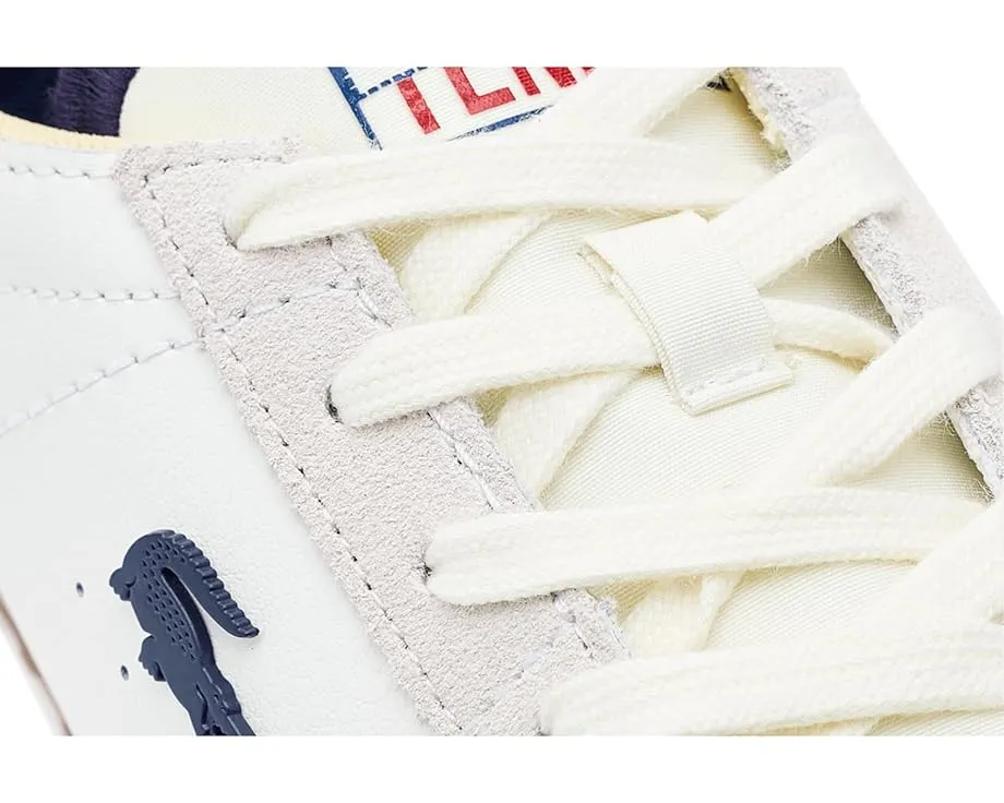 Кроссовки Lacoste Aura из кожи с перфорацией и резиновой подошвой