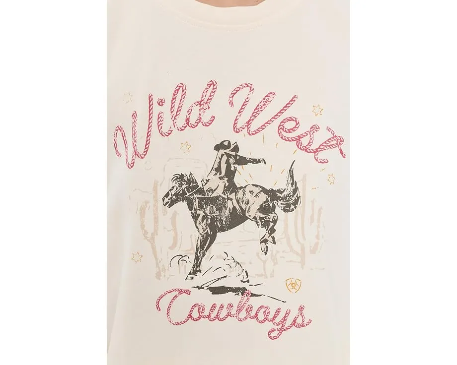 Кроп-футболка Ariat Wild West с принтом и кокеткой