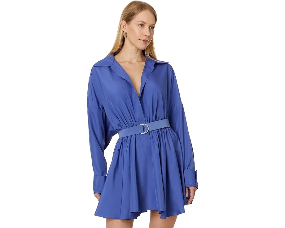 Платье-мини Norma Kamali Super Oversized Boyfriend с расклешенным подолом