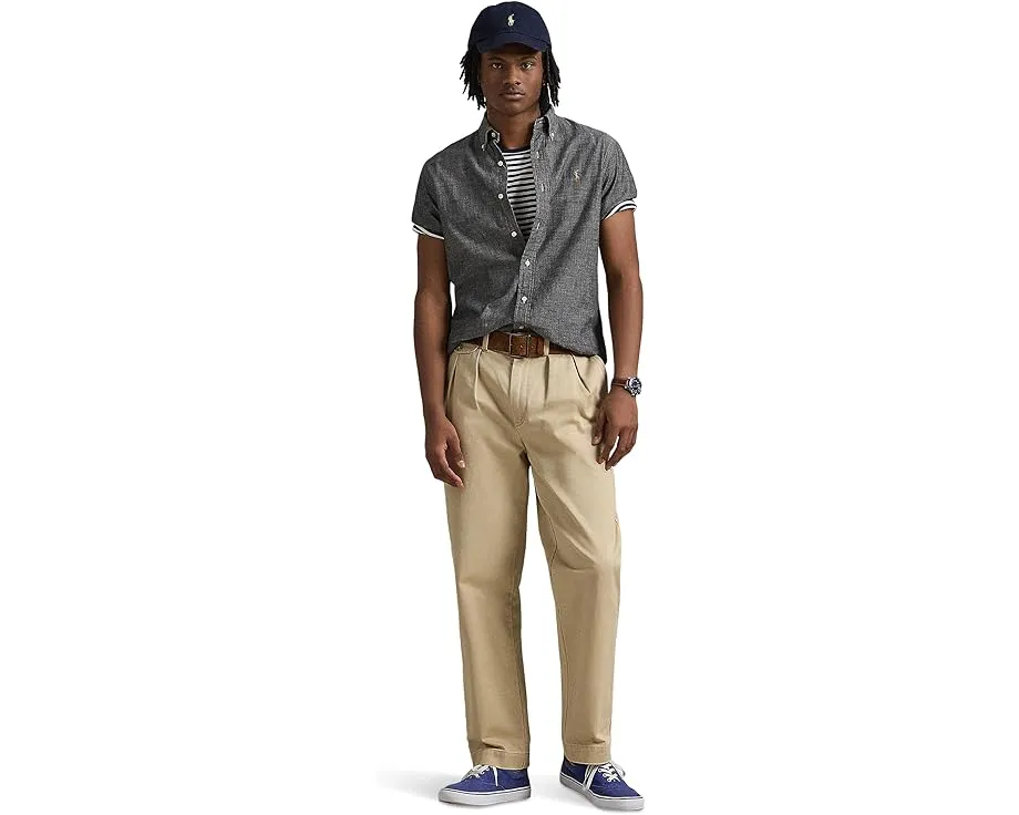 Рубашка Polo Ralph Lauren Classic Fit Chambray с коротким рукавом и поношенным видом