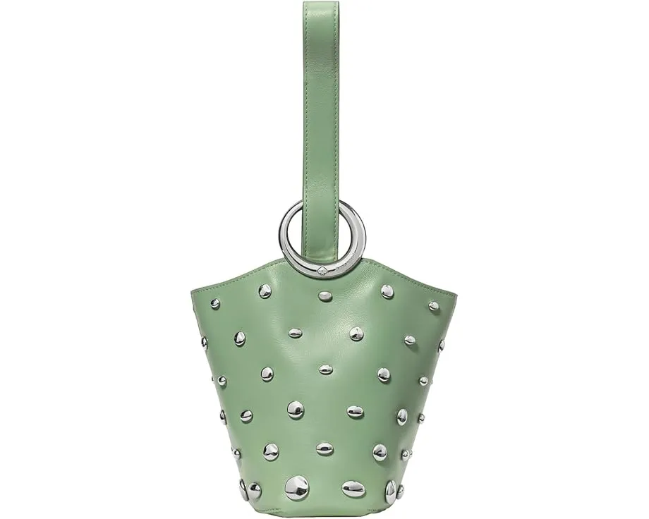 Мини-ведро Kate Spade New York Halo из мелкозернистой кожи со стразами